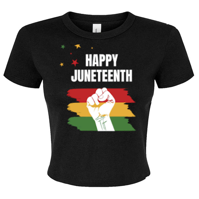 Canvas 1010BE Ladies' Micro Ribbed Baby Tee - Juneteenth Day