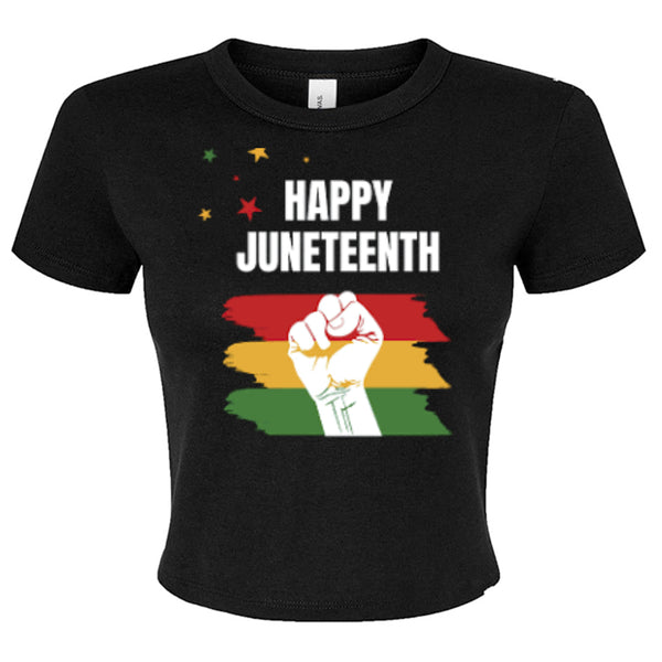 Canvas 1010BE Ladies' Micro Ribbed Baby Tee - Juneteenth Day