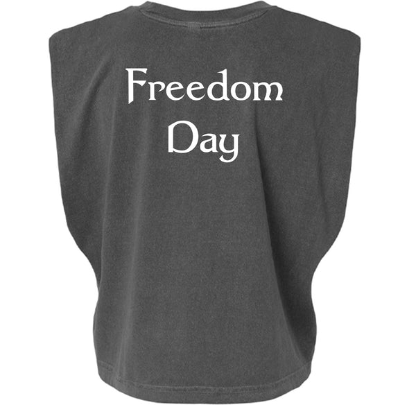 American Apparel Womens Garment Dyed Muscle Tank Juneteenth Day