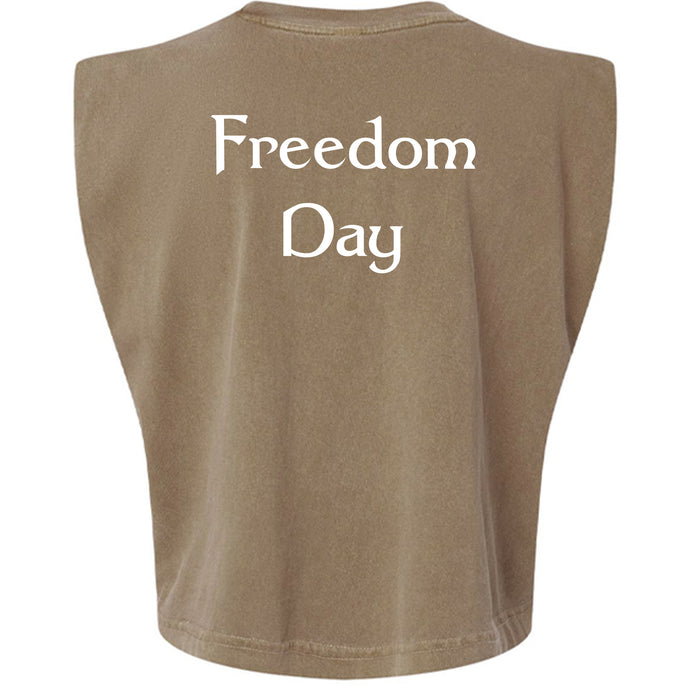 American Apparel Womens Garment Dyed Muscle Tank Juneteenth Day