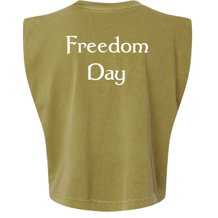 American Apparel Womens Garment Dyed Muscle Tank Juneteenth Day