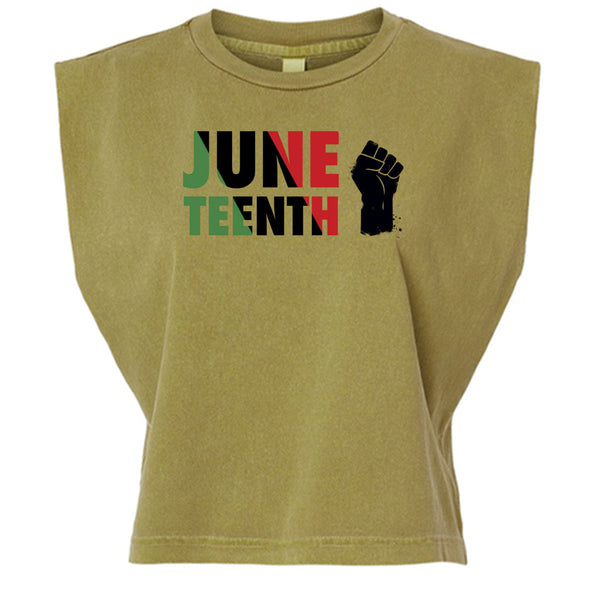 American Apparel Womens Garment Dyed Muscle Tank Juneteenth Day