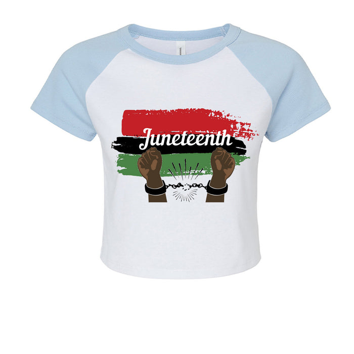 Canvas 1201 Ladies' Micro Ribbed Raglan Baby Tee Juneteenth Day