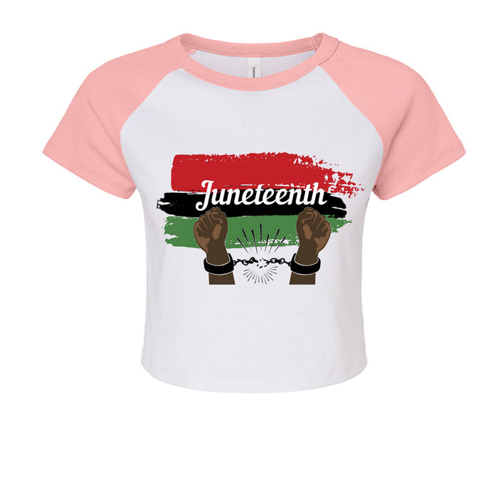 Canvas 1201 Ladies' Micro Ribbed Raglan Baby Tee Juneteenth Day