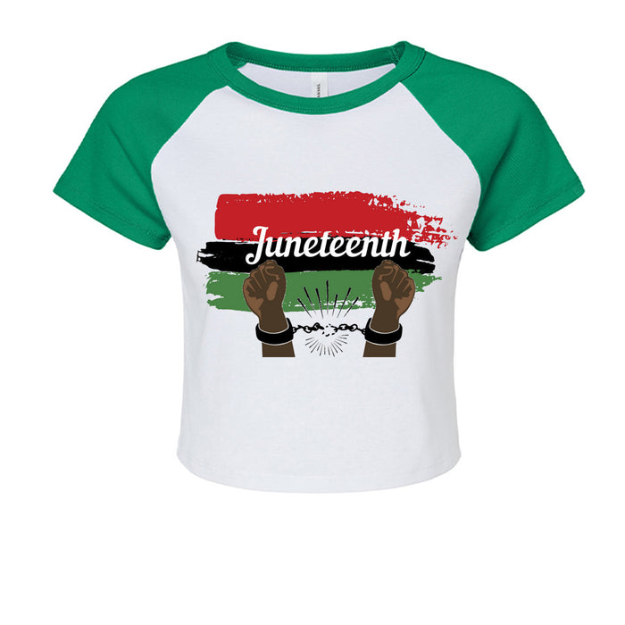 Canvas 1201 Ladies' Micro Ribbed Raglan Baby Tee Juneteenth Day