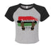 Canvas 1201 Ladies' Micro Ribbed Raglan Baby Tee Juneteenth Day