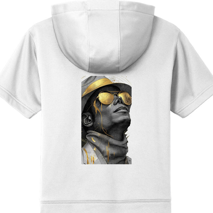 Fleece Short Sleeve Hooded Pullover YST251 Michael Jackson