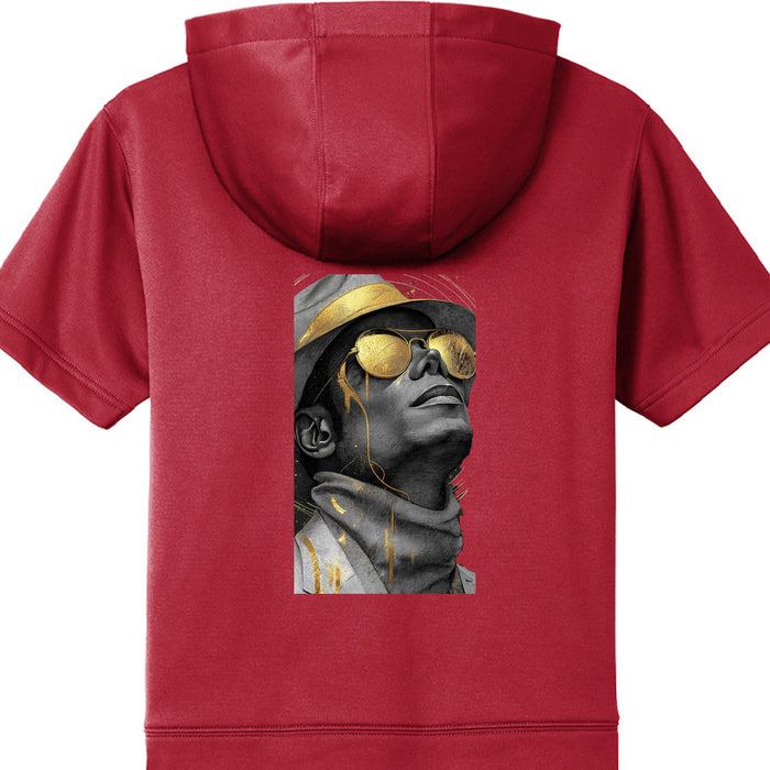 Fleece Short Sleeve Hooded Pullover YST251 Michael Jackson
