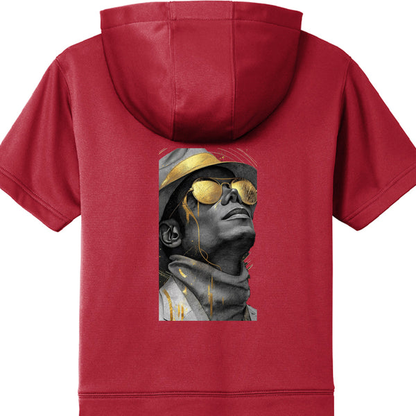 Fleece Short Sleeve Hooded Pullover YST251 Michael Jackson