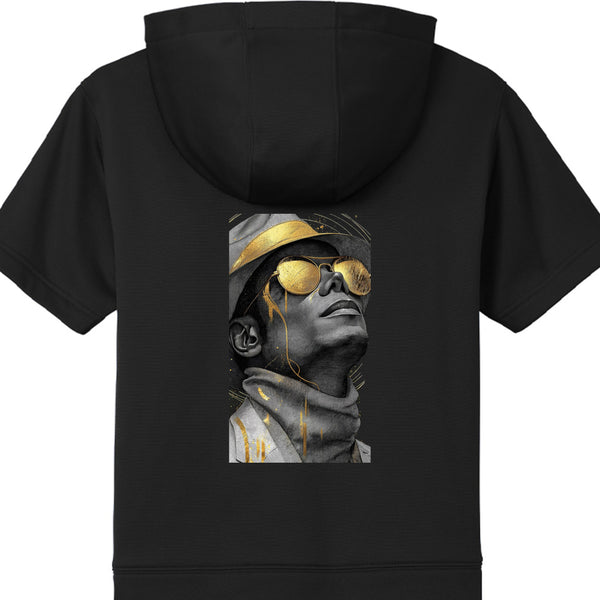 Fleece Short Sleeve Hooded Pullover YST251 Michael Jackson