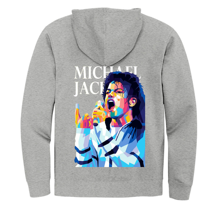 DT6102 Mens Fleece Full-Zip Hoodie Michael Jackson Printed