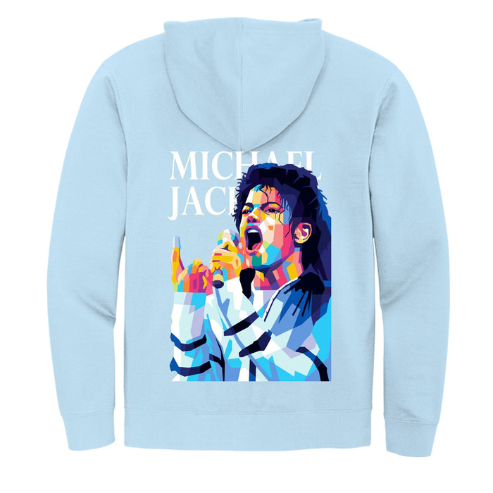 DT6102 Mens Fleece Full-Zip Hoodie Michael Jackson Printed