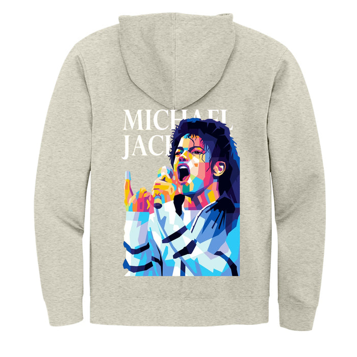 DT6102 Mens Fleece Full-Zip Hoodie Michael Jackson Printed