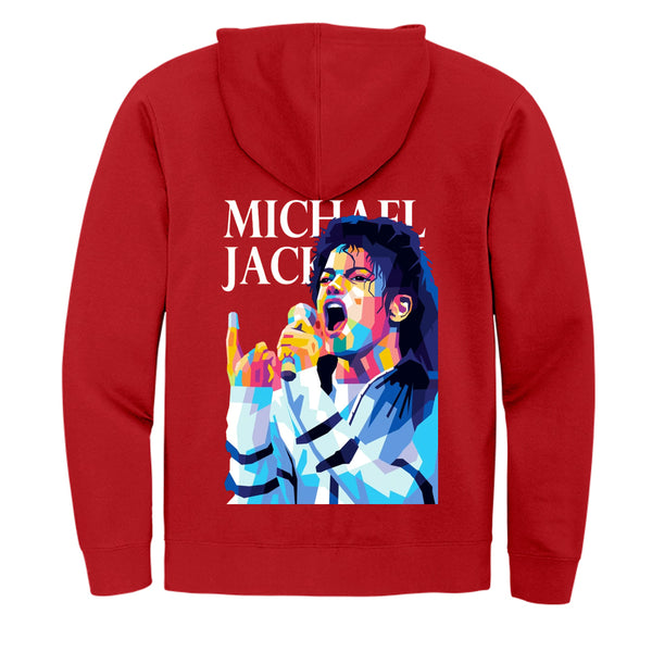 DT6102 Mens Fleece Full-Zip Hoodie Michael Jackson Printed