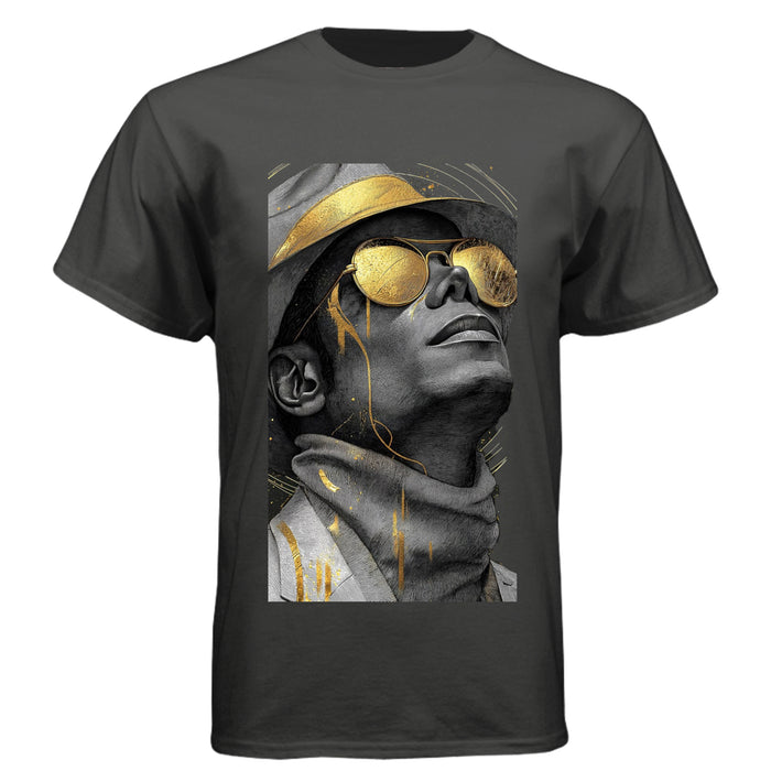 N6210 Men's CVC Crew Michael Jackson Printed T Shirt
