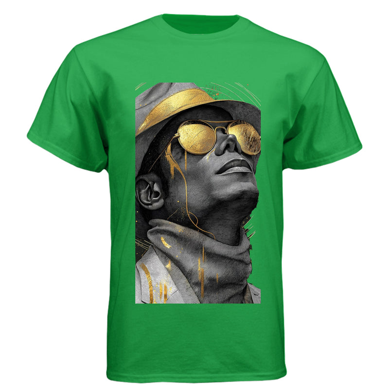 N6210 Men's CVC Crew Michael Jackson Printed T Shirt