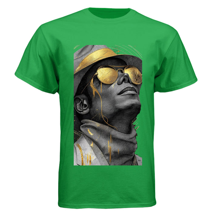 N6210 Men's CVC Crew Michael Jackson Printed T Shirt