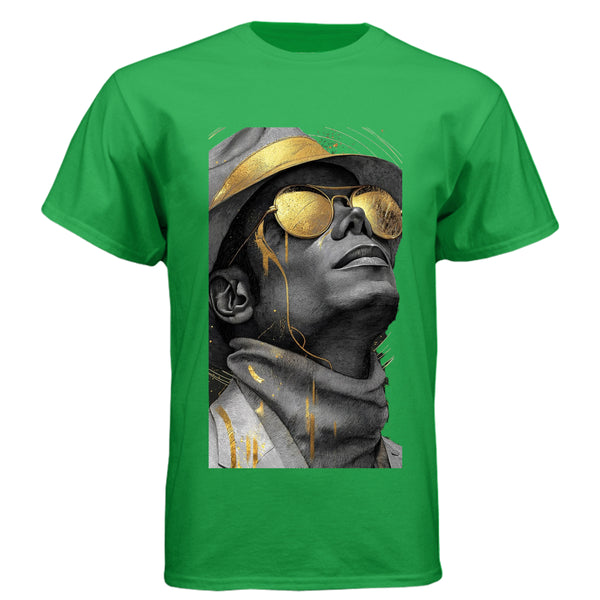 N6210 Men's CVC Crew Michael Jackson Printed T Shirt