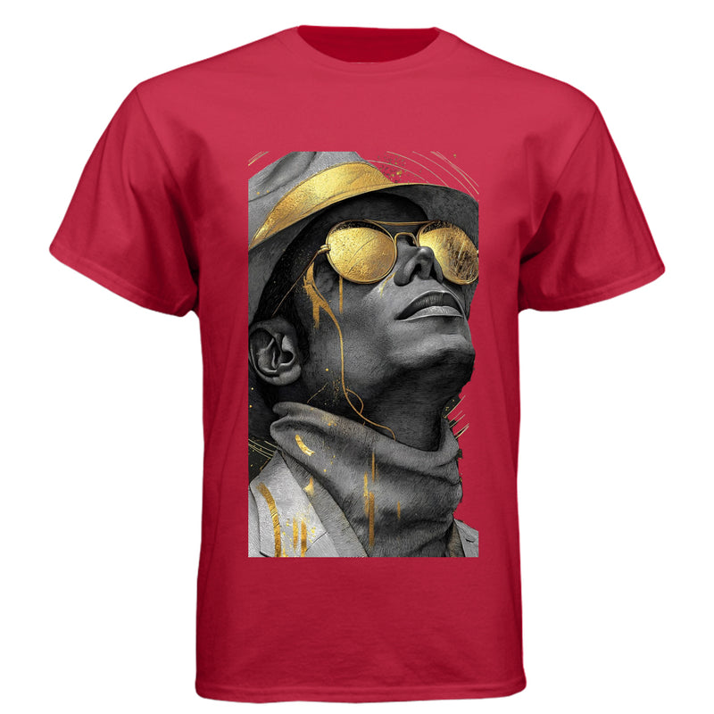 N6210 Men's CVC Crew Michael Jackson Printed T Shirt