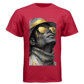 N6210 Men's CVC Crew Michael Jackson Printed T Shirt