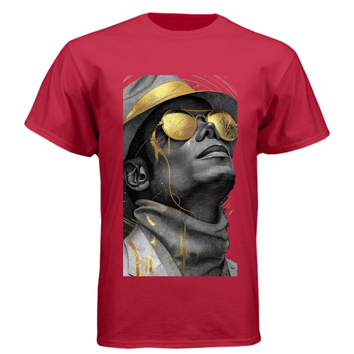 N6210 Men's CVC Crew Michael Jackson Printed T Shirt