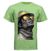 N6210 Men's CVC Crew Michael Jackson Printed T Shirt