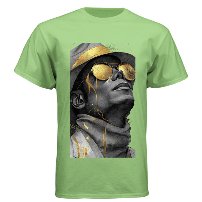 N6210 Men's CVC Crew Michael Jackson Printed T Shirt