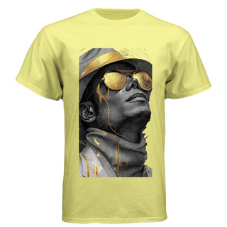 N6210 Men's CVC Crew Michael Jackson Printed T Shirt