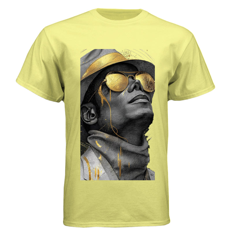 N6210 Men's CVC Crew Michael Jackson Printed T Shirt
