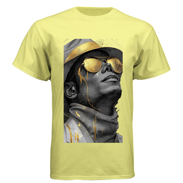 N6210 Men's CVC Crew Michael Jackson Printed T Shirt