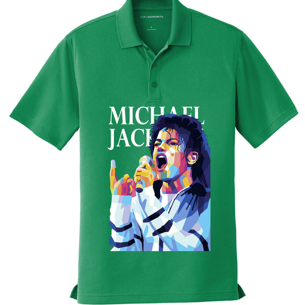 Michael Jackson Printed Mesh Polo K110 Shirt