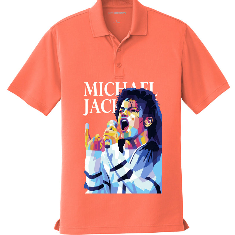 Michael Jackson Printed Mesh Polo K110 Shirt
