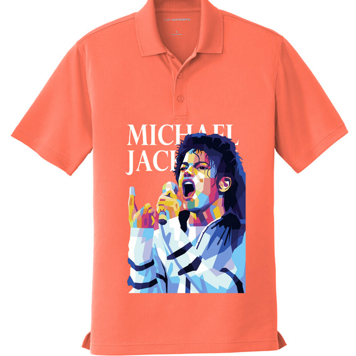 Michael Jackson Printed Mesh Polo K110 Shirt