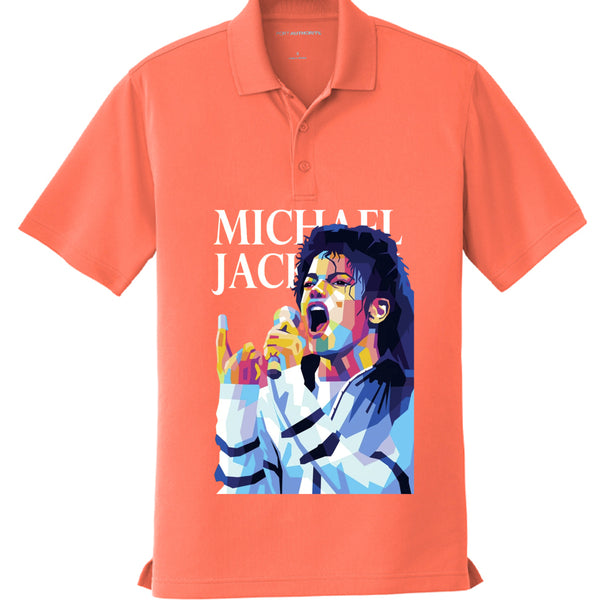 Michael Jackson Printed Mesh Polo K110 Shirt