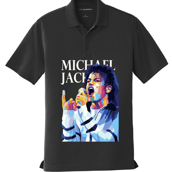 Michael Jackson Printed Mesh Polo K110 Shirt