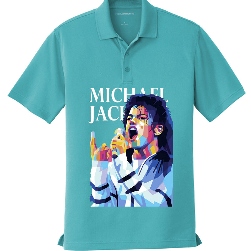 Michael Jackson Printed Mesh Polo K110 Shirt