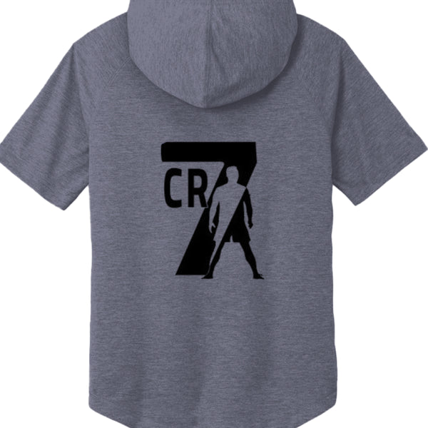 ST404 Tri-Blend Wicking Short Sleeve Hoodie Christiano Ronaldo