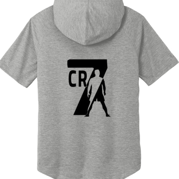 ST404 Tri-Blend Wicking Short Sleeve Hoodie Christiano Ronaldo