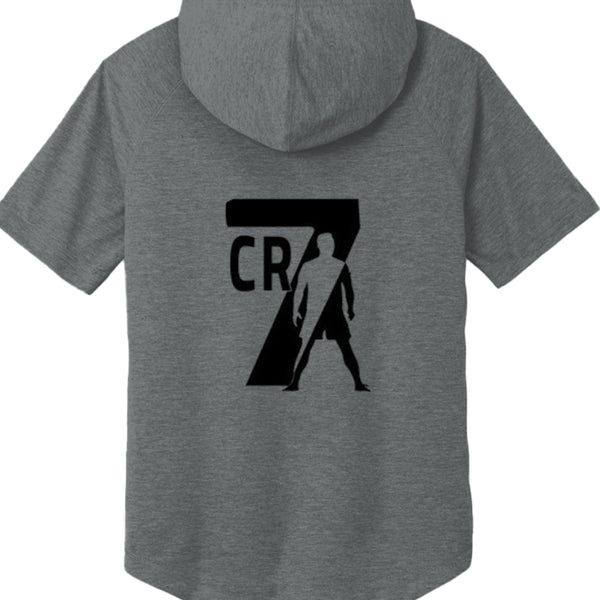 ST404 Tri-Blend Wicking Short Sleeve Hoodie Christiano Ronaldo