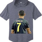 ST404 Tri-Blend Wicking Short Sleeve Hoodie Christiano Ronaldo
