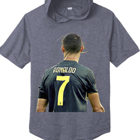 ST404 Tri-Blend Wicking Short Sleeve Hoodie Christiano Ronaldo