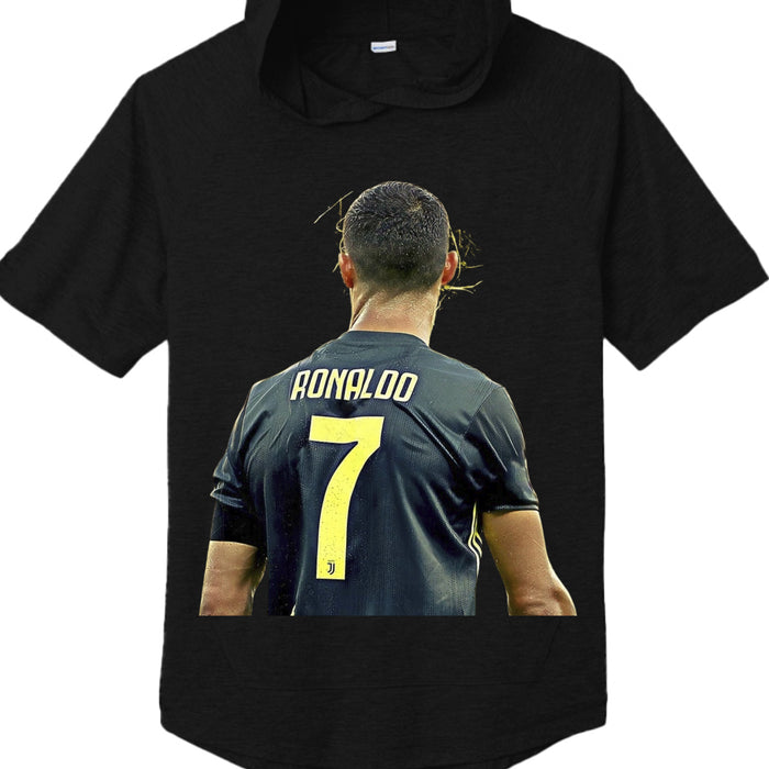 ST404 Tri-Blend Wicking Short Sleeve Hoodie Christiano Ronaldo