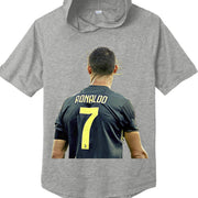 ST404 Tri-Blend Wicking Short Sleeve Hoodie Christiano Ronaldo