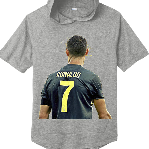 ST404 Tri-Blend Wicking Short Sleeve Hoodie Christiano Ronaldo