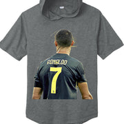 ST404 Tri-Blend Wicking Short Sleeve Hoodie Christiano Ronaldo
