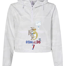 EXP64CRP Women's Pullover Crop Windbreaker Christiano Ronaldo