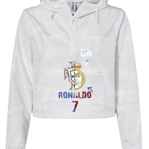 EXP64CRP Women's Pullover Crop Windbreaker Christiano Ronaldo