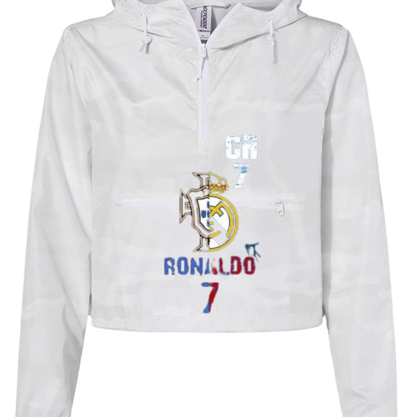 EXP64CRP Women's Pullover Crop Windbreaker Christiano Ronaldo