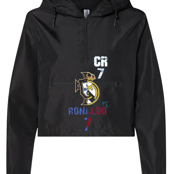 EXP64CRP Women's Pullover Crop Windbreaker Christiano Ronaldo