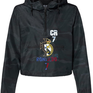 EXP64CRP Women's Pullover Crop Windbreaker Christiano Ronaldo